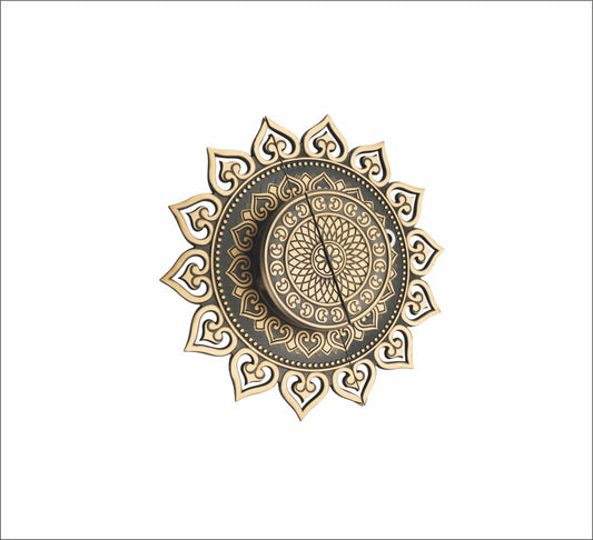 Door Handle BS Daisy 12" Set Brass Material Antique Finish