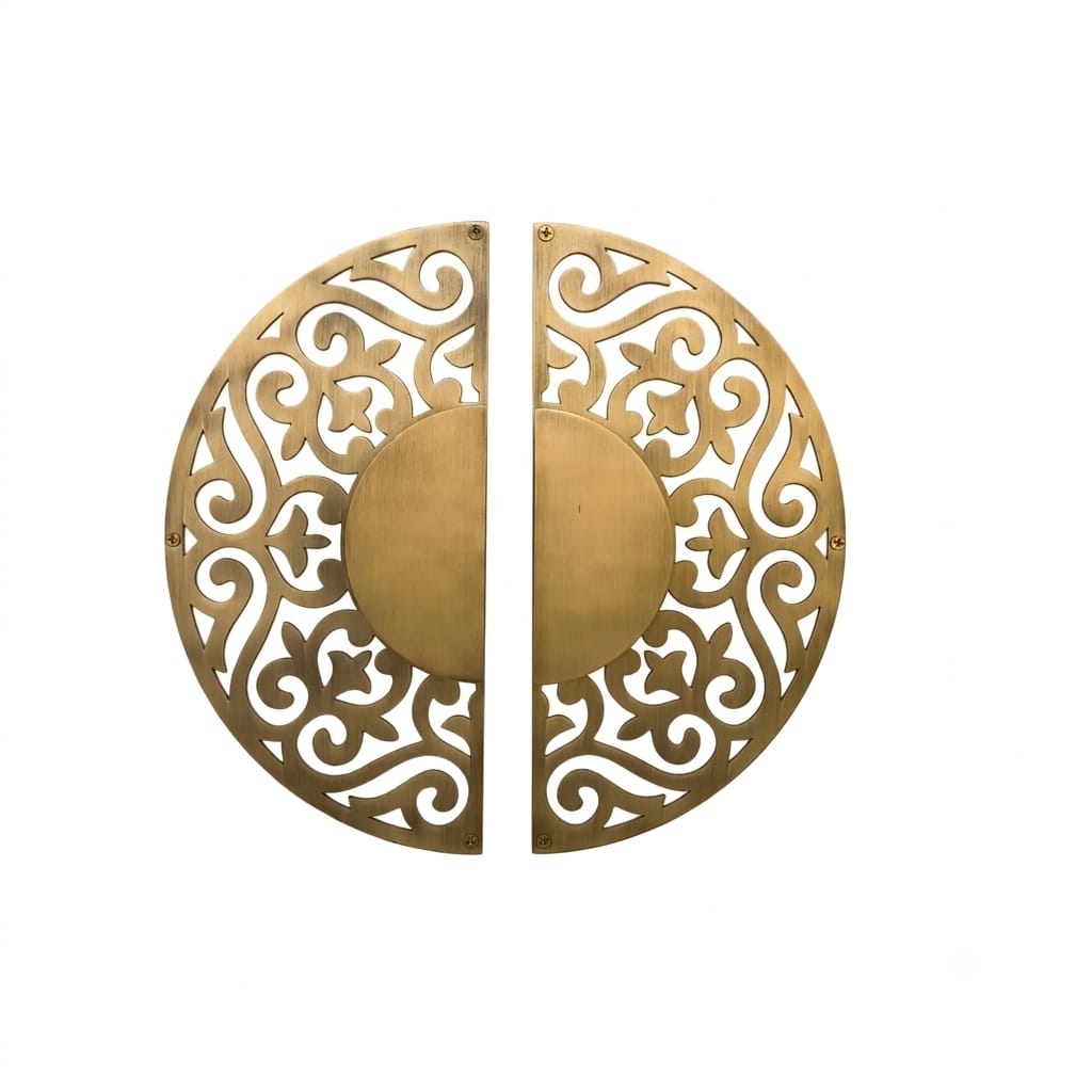 Door Handle SE1014 Round 12" Brass Material Antique Finish PP