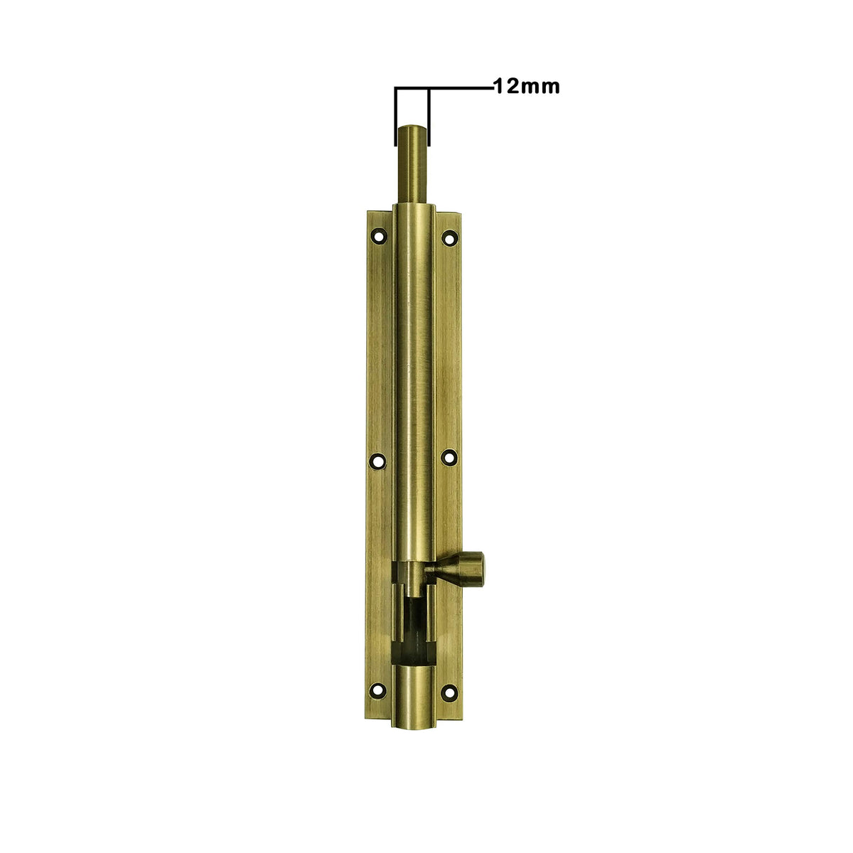 Tower Bolt 12mm Round Size 8" Aluminium Material A033 DRT