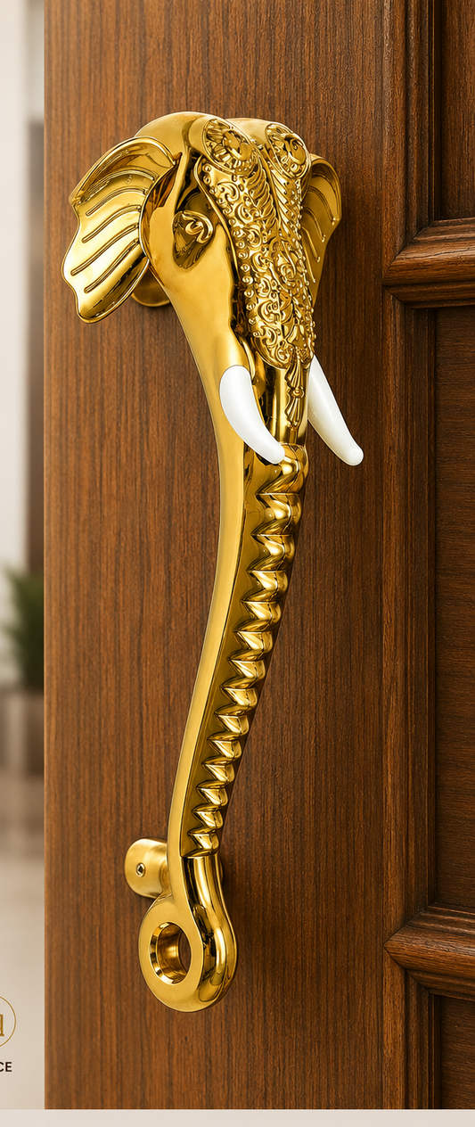 Door Handle Elephant PVD Gold 12" LXM