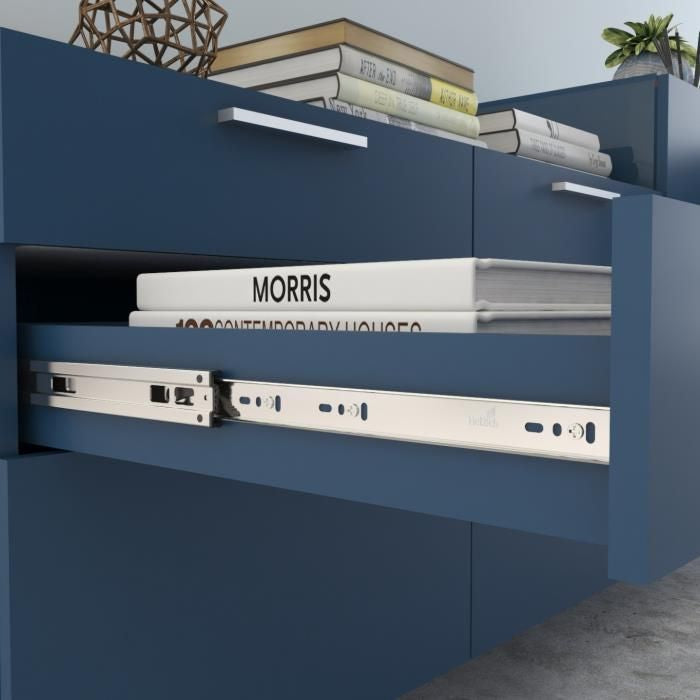 Hettich Telescopic Drawer Runner Channel Soft Close Model KA4732 Smooth and Silent