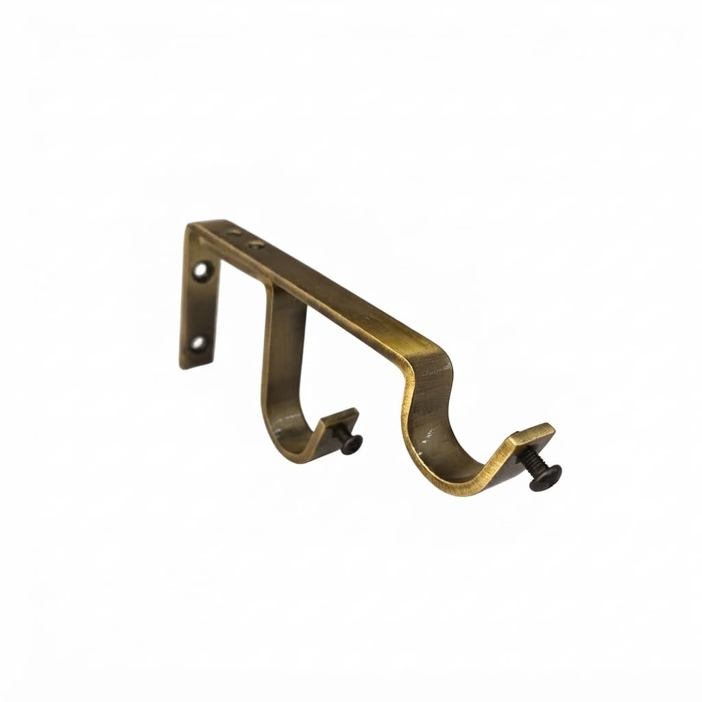 Curtain Bracket Centre Support 4x16 Double Antique Finish RV