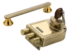 Shinex Main Door Lock Model SA123H Antique + Gold Finish