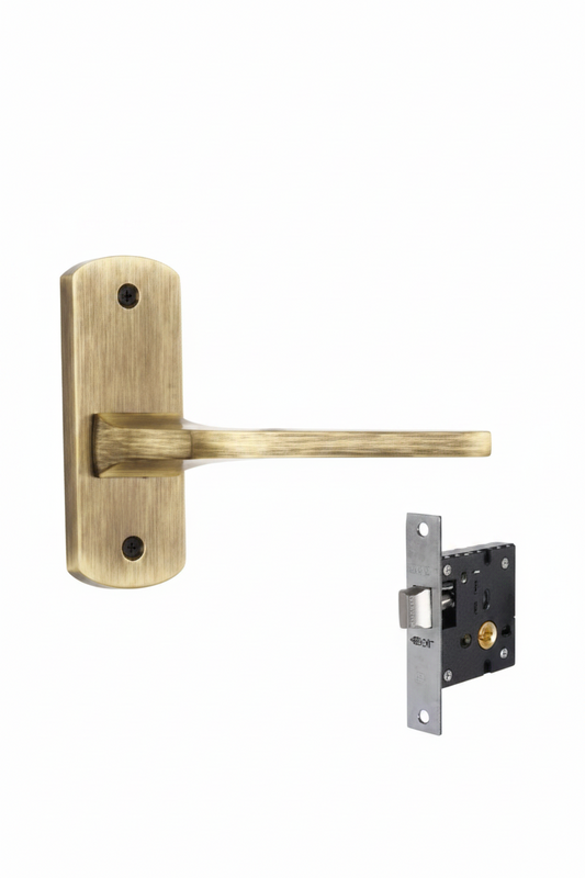Europa Mortise Baby Lock Latch Combo Set 747AB Model B526B747AB Plate Latch 5"inch Antique Finish