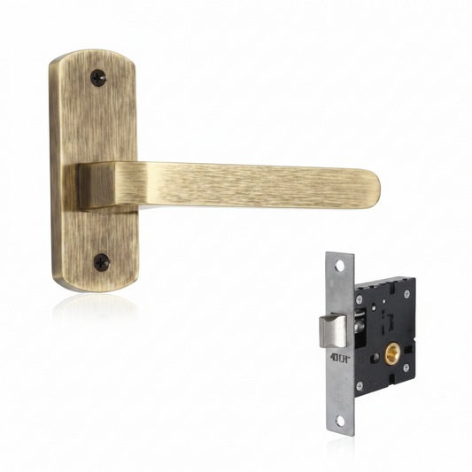 Europa Mortise Baby Lock Latch Combo Set 748AB Model B526B748AB Plate Latch 6"inch Antique Finish