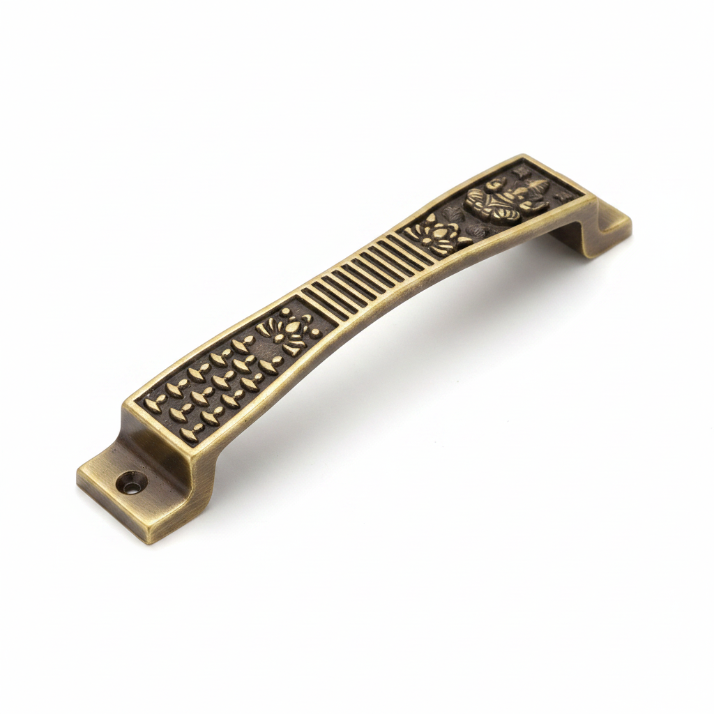 Door Front Screw Handle Vignesh 175mm SS Material Antique Finish PP