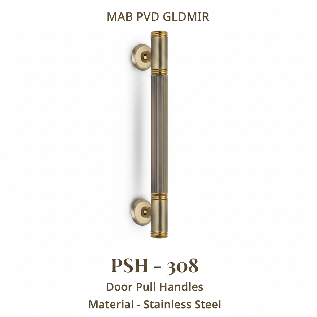 Main Door Handle SS Material Antique Finish 300mm Model PSH308 PP