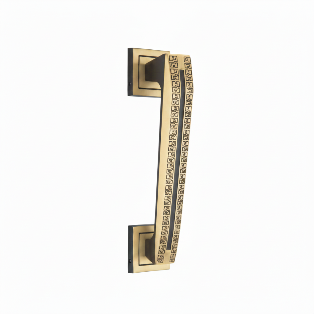 Brass Door Handle Model Matrix Brass Material Antique Finish PP