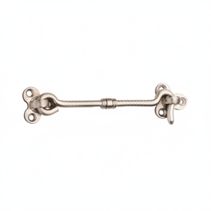 Gate Hook 5" Side Plate Flower with Centre Gat Brass SS Finish Heavy Legend