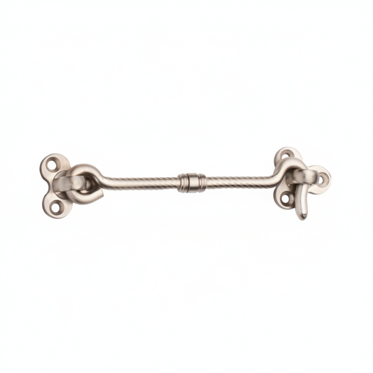 Gate Hook 5" Side Plate Flower with Centre Gat Brass SS Finish Heavy Legend