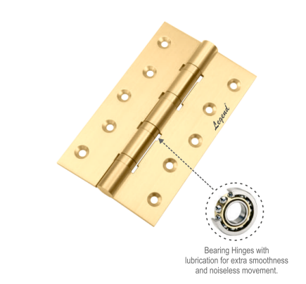 Brass Conceal Bearing Hinges 5"x3x5mm Brass Material Antique Finish Legend