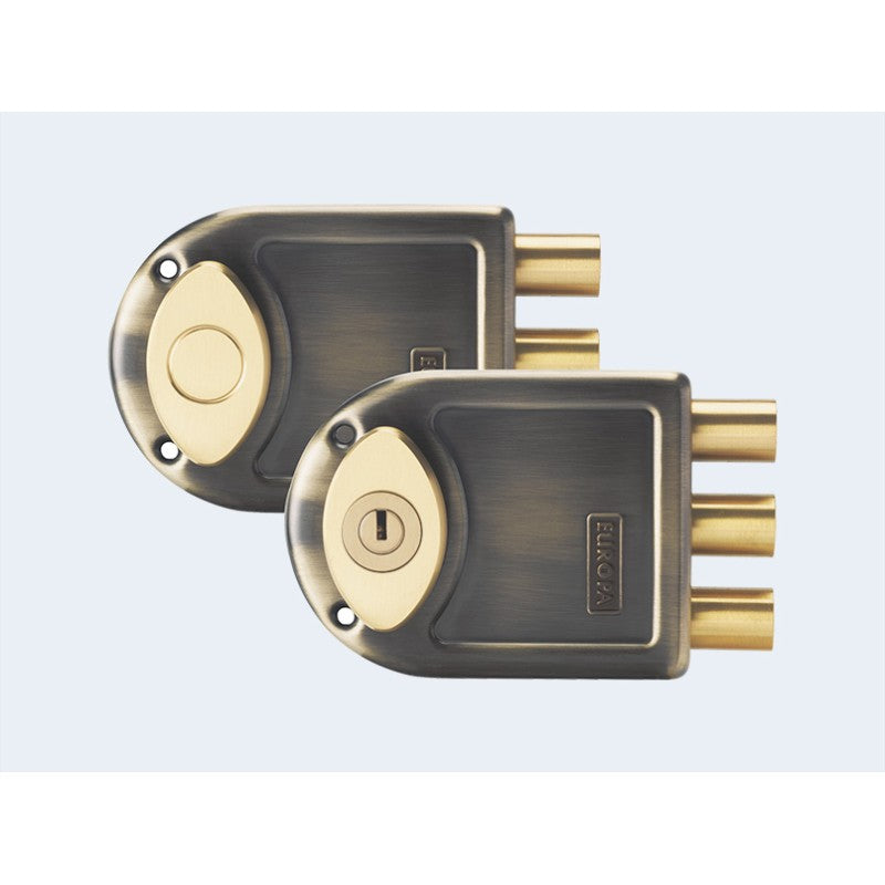 Europa Main Door Lock Model 81238113ABSC Combo Pack Antique Finish