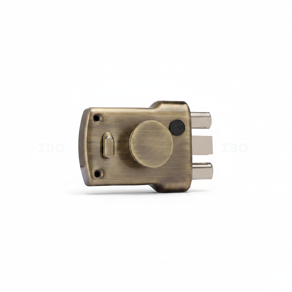 Godrej Main Door Rim Lock ULCT Trio Shaft 1CK LS Antique Finish Code 5123