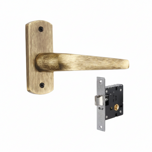 Europa Mortise Baby Lock Latch Combo Set 746AB Model B526B746AB Plate Latch 5" Antique Finish