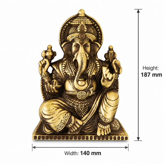 Brass Vignesh Statues Coffee Antique Finish PP