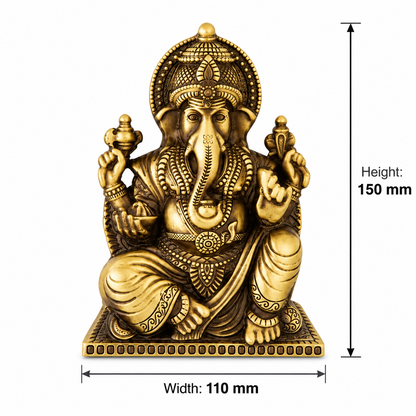Brass Vignesh Statues Coffee Antique Finish PP