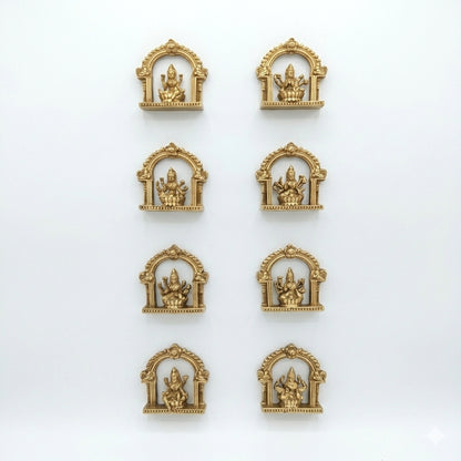 Ashta Laxmi 4" Brass Material Antique Finish (8pcs Set) BS
