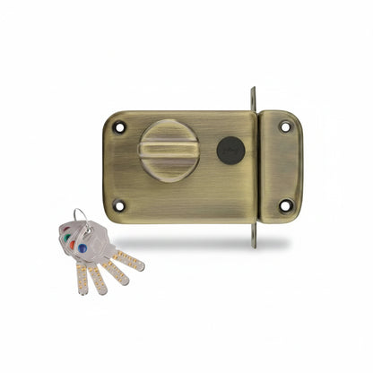 Godrej Main Door Rim Lock Ultra XL+ Rim Deadbolt 1CK Antique Brass Finish Code 2341