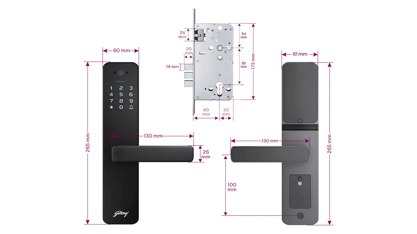 Godrej Digital Lock NeoPro View Black code 9690