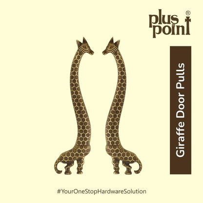 Main Door Handle 12"inch Model Giraffe Brass Antique Finish PP
