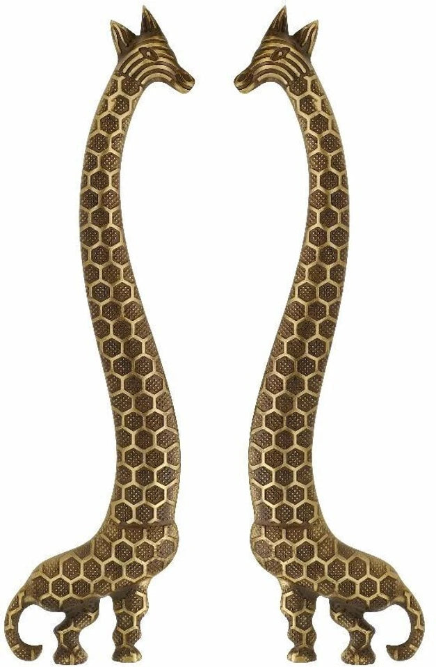 Main Door Handle 12"inch Model Giraffe Brass Antique Finish PP