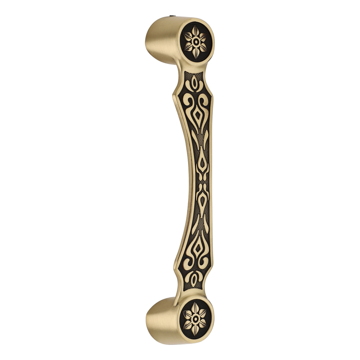Brass Door Pull Handle Petals Antique Finish 200mm PP