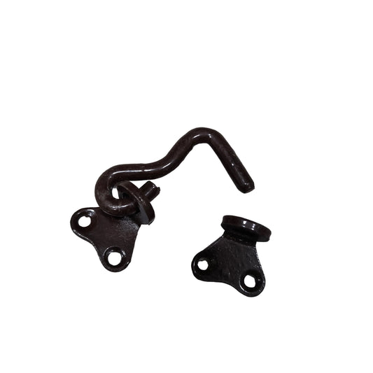 Gate Hook 2" inch PC Brown Fancy Plate HR