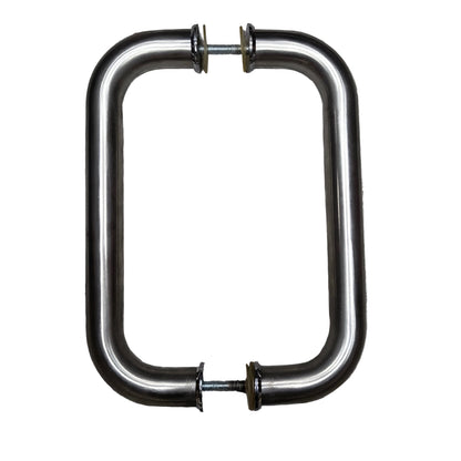 Dorset Glass Door D Type Pull Handle 22x200mm SS Finish Oval Shape