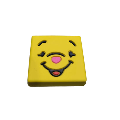 Drawer Knob Material Rubber Yellow Smile Face Design