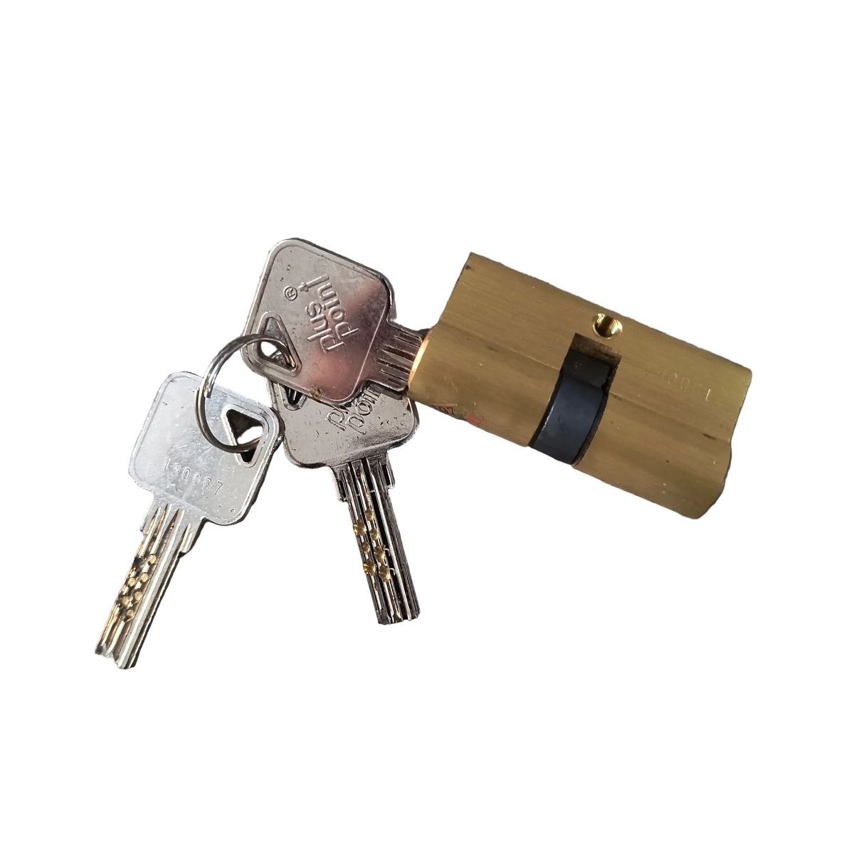 Brass Pin Cylinder 60mm Two Side Key Gold Finish PP