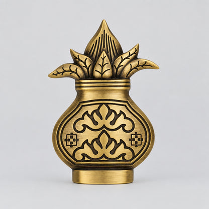 Brass Nariyal Kalash Statues 110x150mm Coffee Antique Finish PP