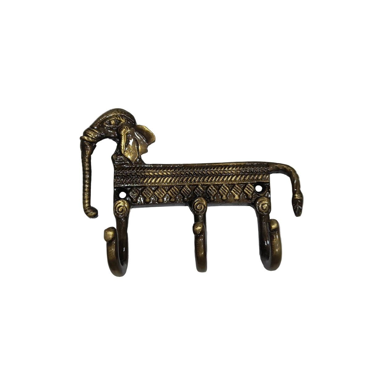 Key Hooks Elephant Brass Material Antique Finish HR