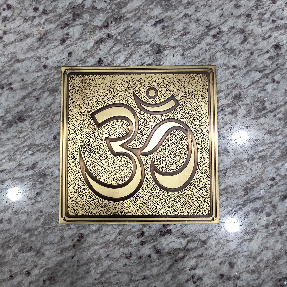 Brass Strip Plate OM 150mm x 150mm Brass Material Antique Finish PP