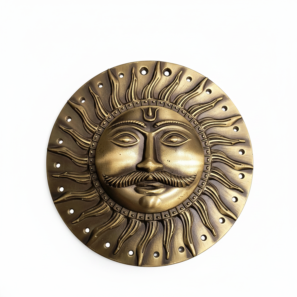 Brass Surya Dev Ji 153mm Brass Material Antique Finish PP