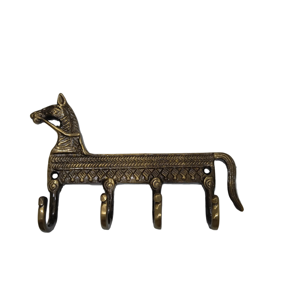 Key Hooks Horse Brass Material Antique Finish HR
