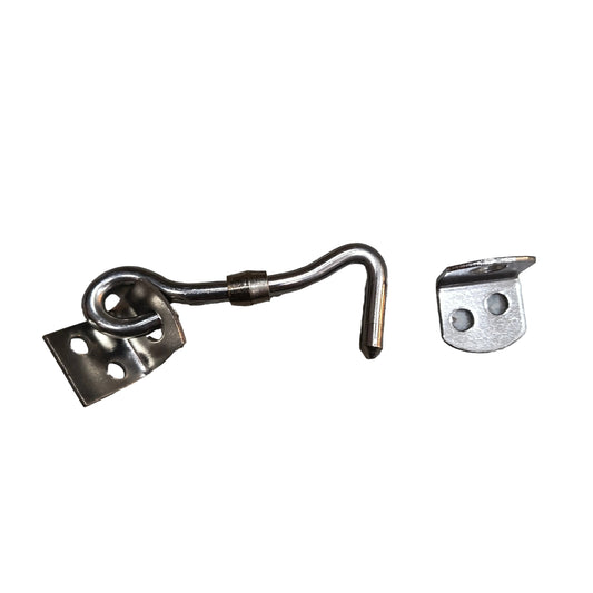 Generic Gate Hook with Round Side Plate with Centre Gat 2½" inch SS Finish