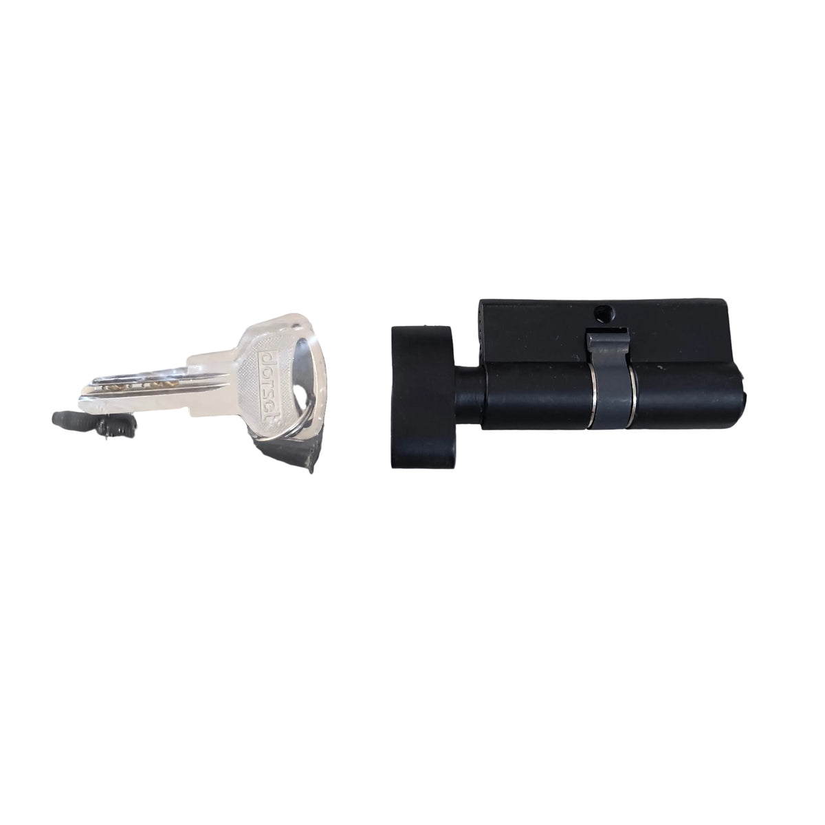 Dorset Pin Cylinder 60mm One Side Key One Side Knob Black Finish