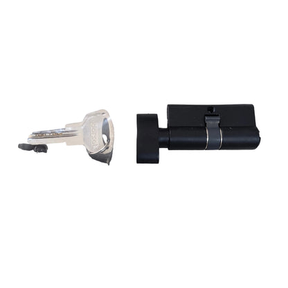 Dorset Pin Cylinder 60mm One Side Key One Side Knob Black Finish