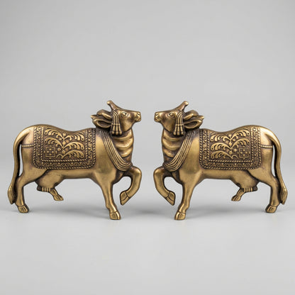 Brass Nandini Size 150mm Coffee Antique Finish Set(2 pcs) PP