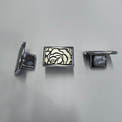 Drawer Knob CR/Rose Small 732 Shree