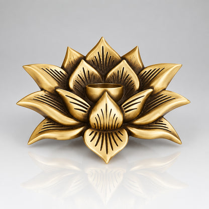 Brass Lotus Statues Coffee Antique Finish PP