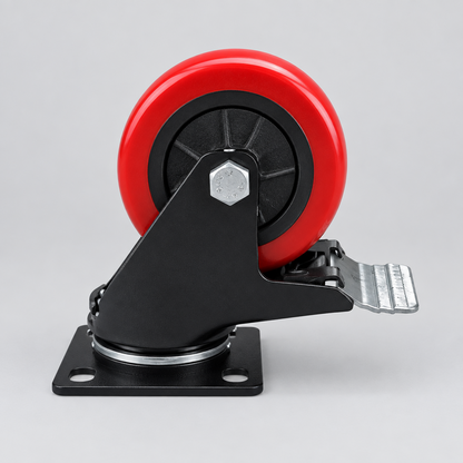 Castor Wheel with Brake and Rotate Height 4"inch Set(4 pcs)