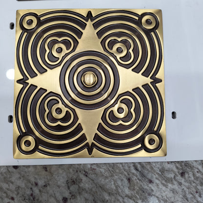 Dom Brass Antique model DSP2 size 150x150mm PP