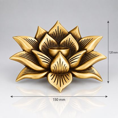Brass Lotus Statues Coffee Antique Finish PP