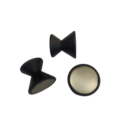 Drawer Knob 6067 Black/SS Matt Finish HR